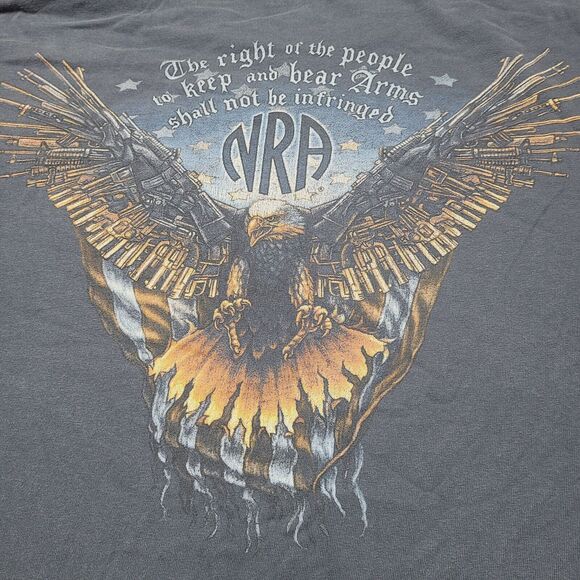 NRA Shirt Size XLarge Right To Bear Arms American Eagle Guns American Flag USA - Picture 2 of 7